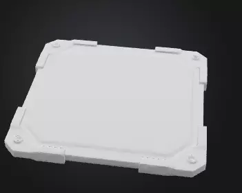 Floor Panel  Low-poly 3D model_2