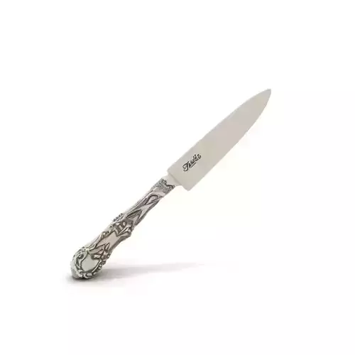 Ornate Silver Knife model pack Low-poly 3D model 6