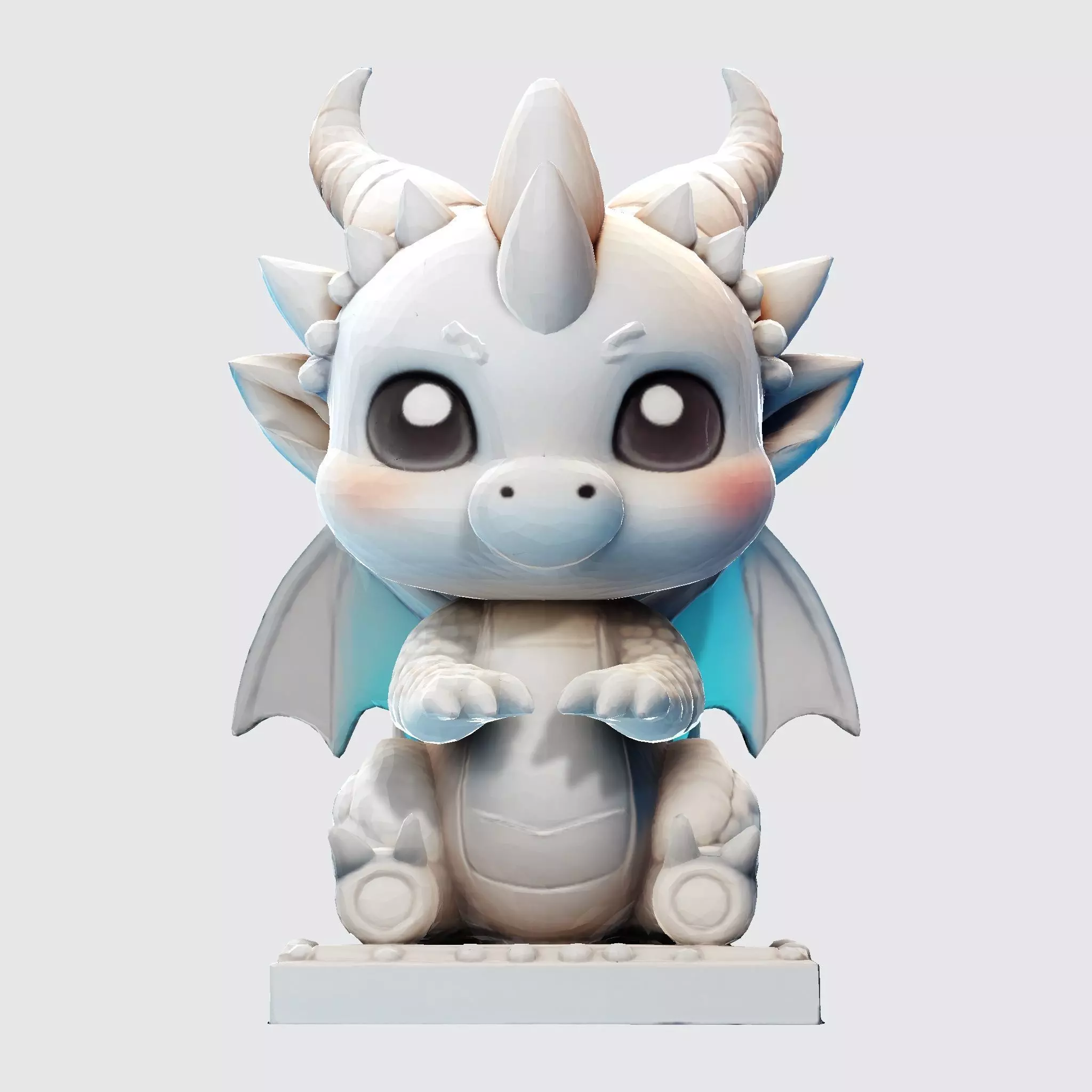 Cute Baby Dragon Figurine for Printing Anim Collectibles 3D model_15