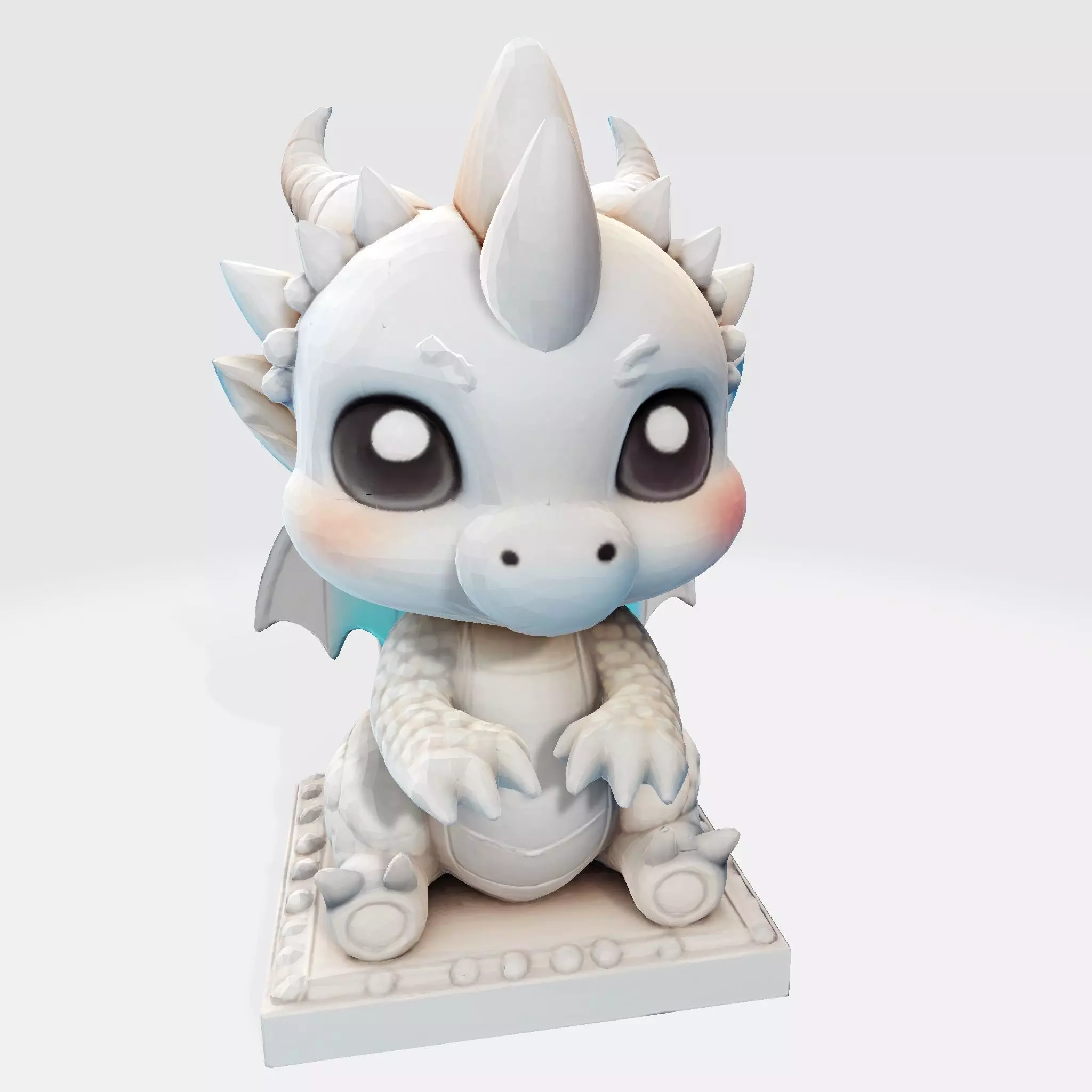 Cute Baby Dragon Figurine for Printing Anim Collectibles 3D model_2