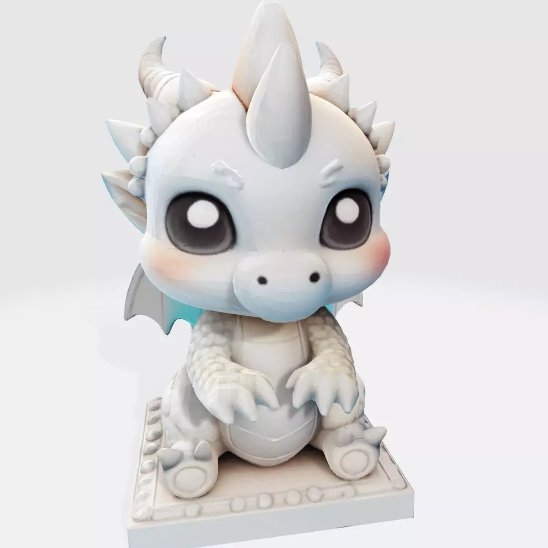 Cute Baby Dragon Figurine for Printing Anim Collectibles 3D model_13