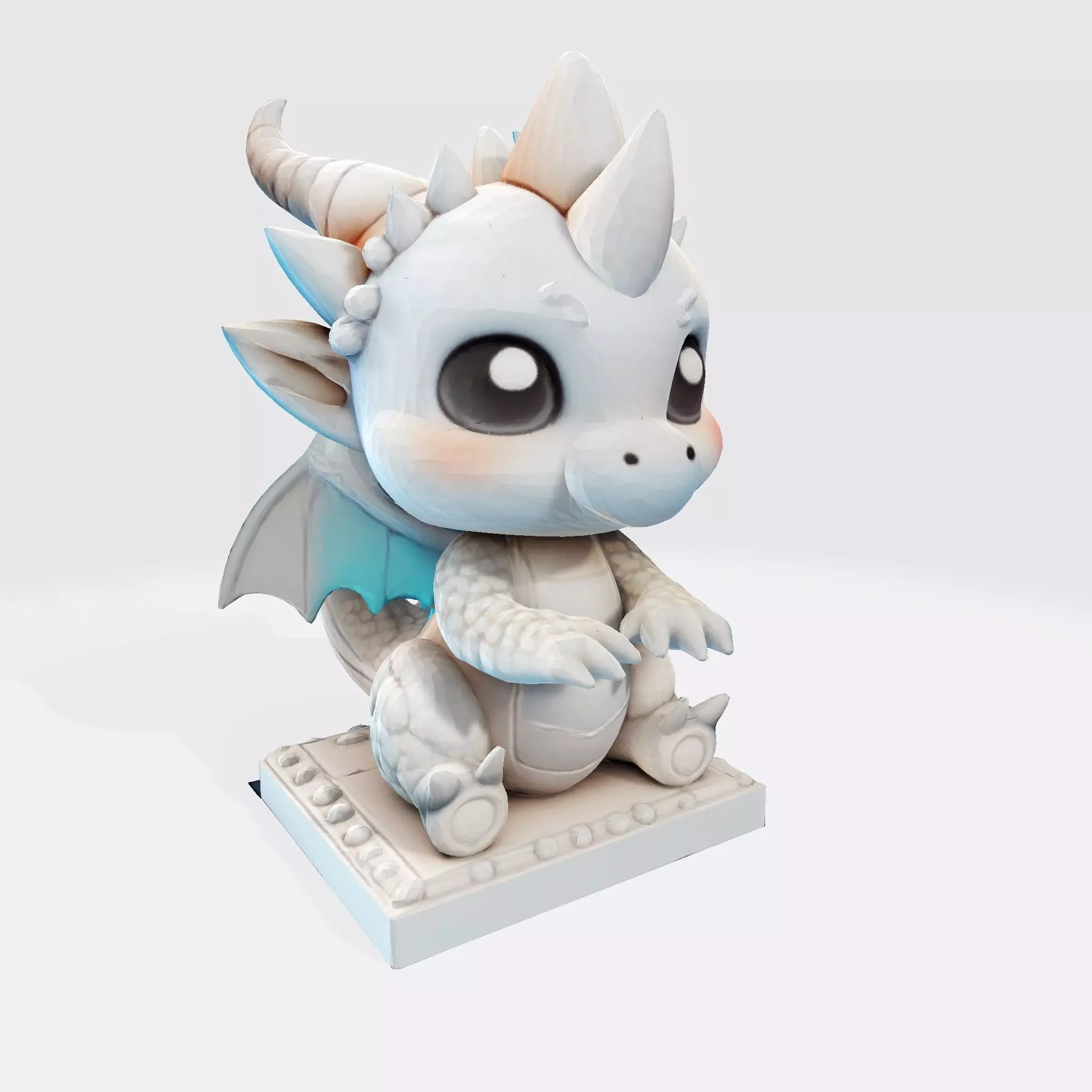 Cute Baby Dragon Figurine for Printing Anim Collectibles 3D model_5
