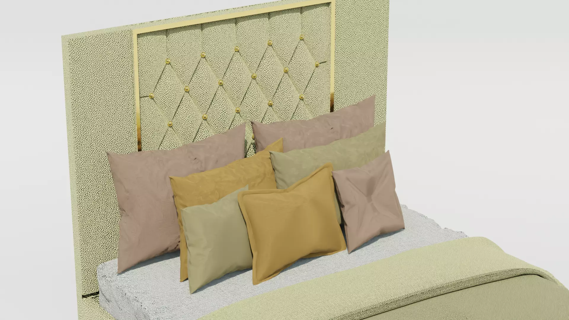 Ayla Mashriha Bed Low-poly 3D model_2