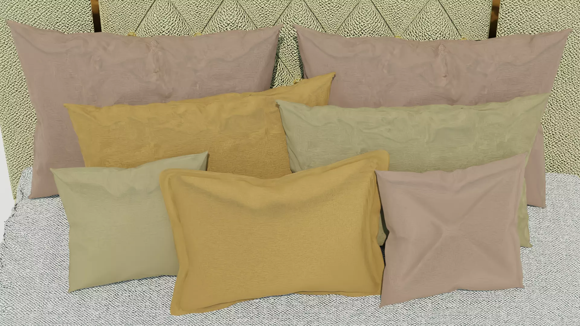 Ayla Mashriha Bed Low-poly 3D model_4