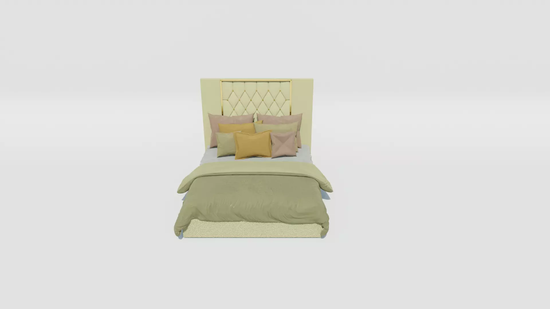 Ayla Mashriha Bed Low-poly 3D model_9