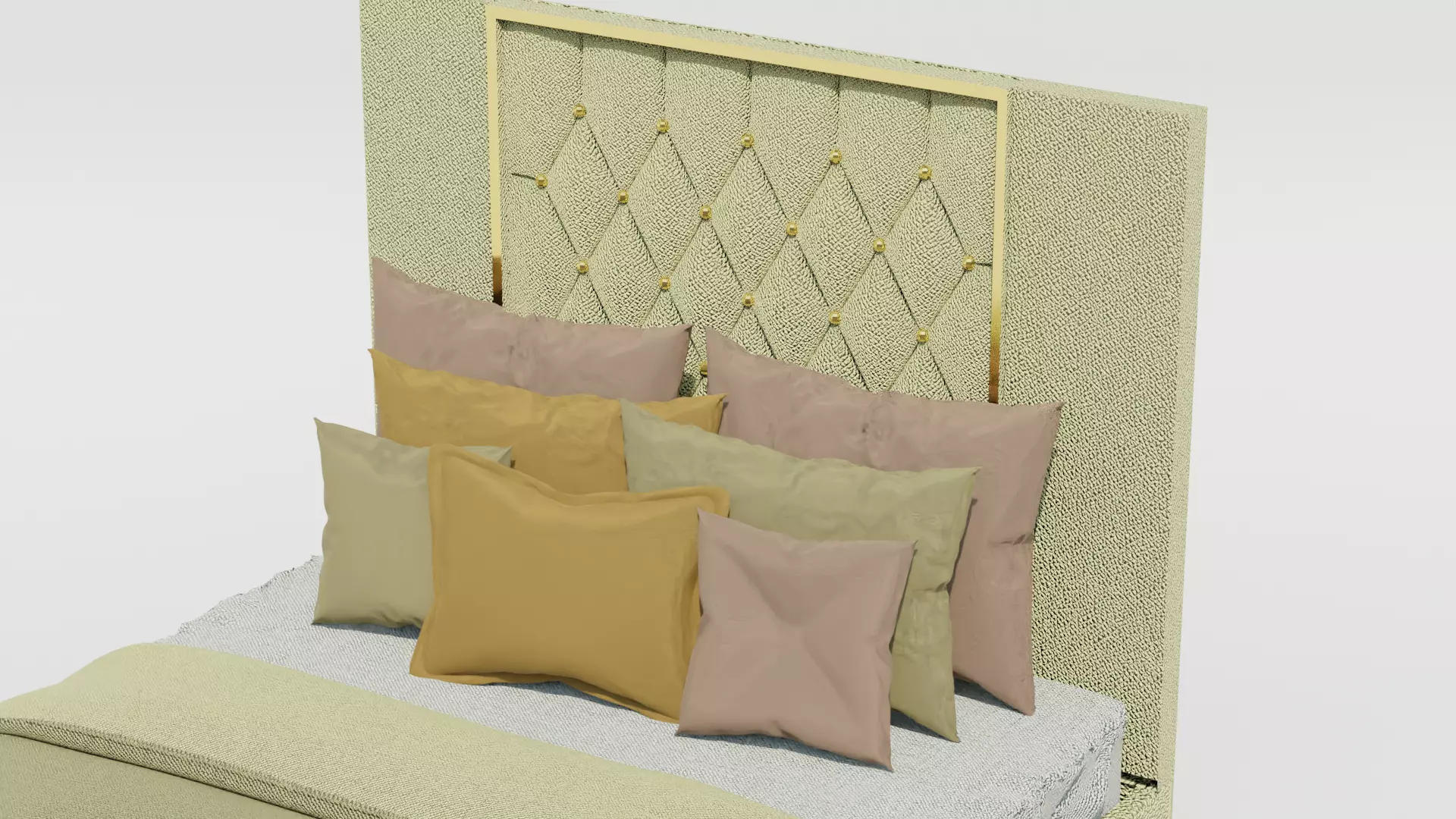 Ayla Mashriha Bed Low-poly 3D model_3
