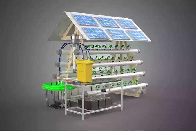 HYDROPONIC IOT SMART SOLAR ENERGY PV FARM PLANT WATER NUTRIENT
