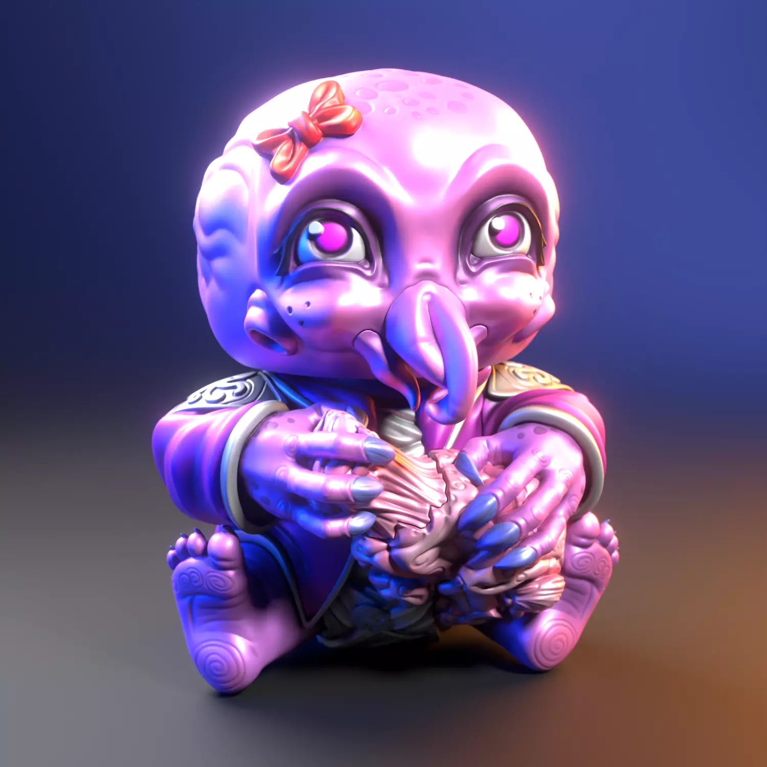 Mind Flayer Bobble Head 3D print model