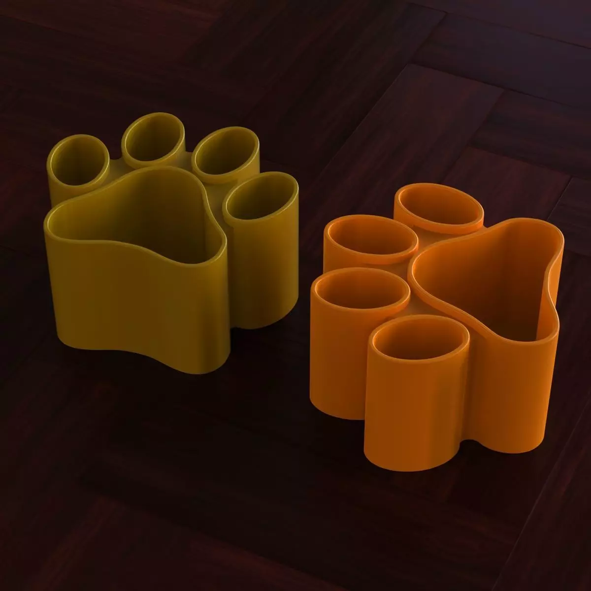 Cat-Paw Pen Holder 3D print model_2