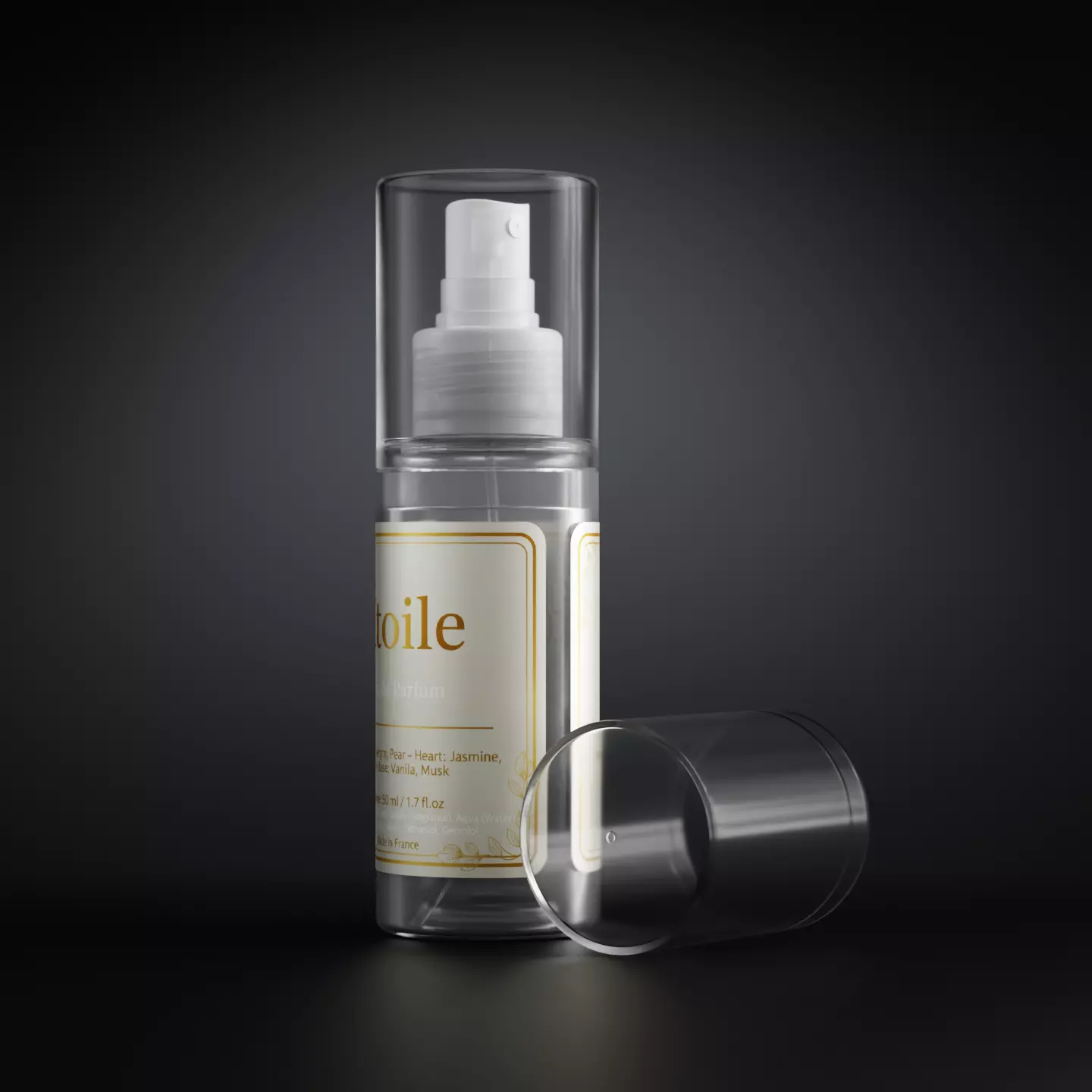 Spray Bottle Cosmetic Perfume Sanitizer Low-poly 3D model