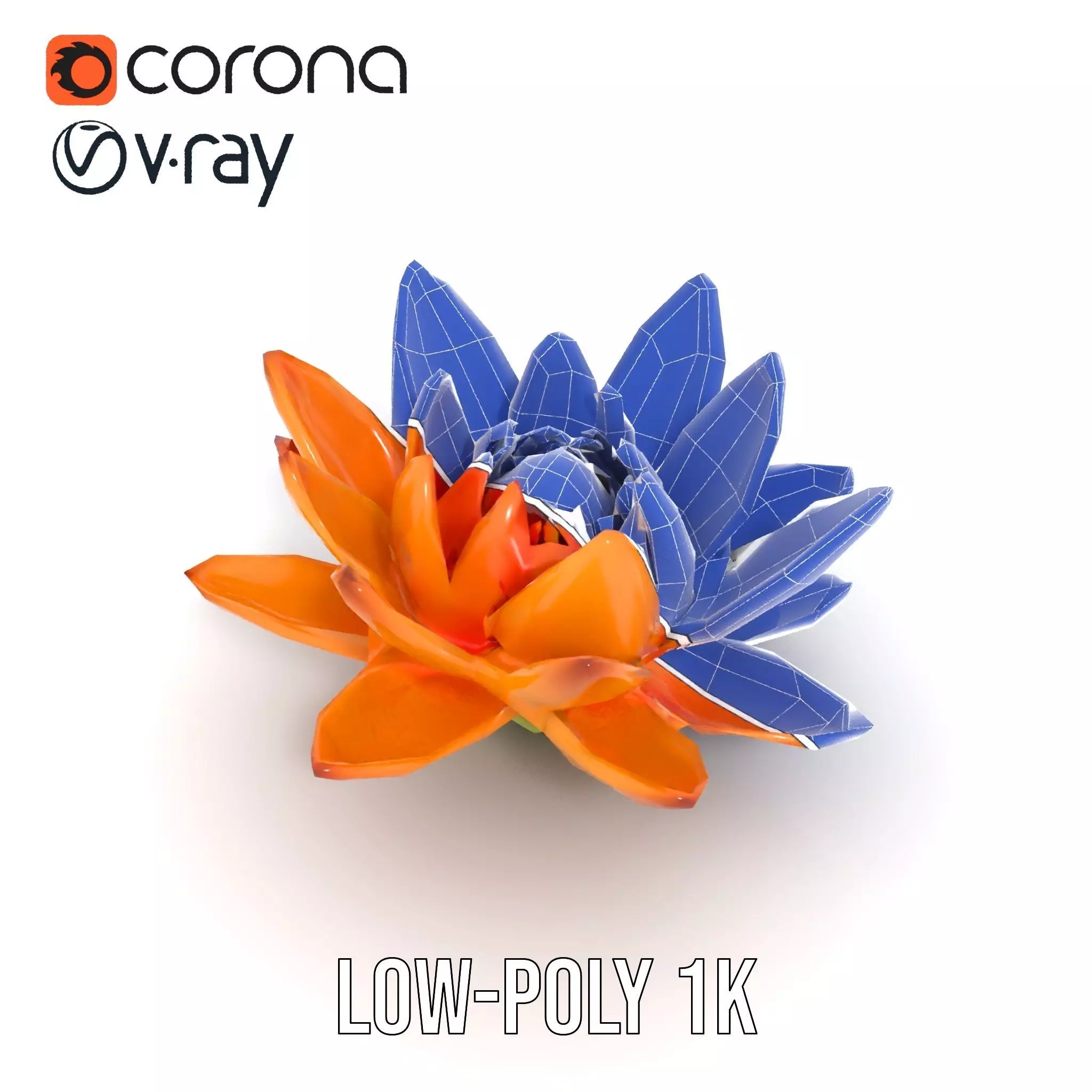 Vibrant Lotus Bloom model pack Low-poly 3D model_14