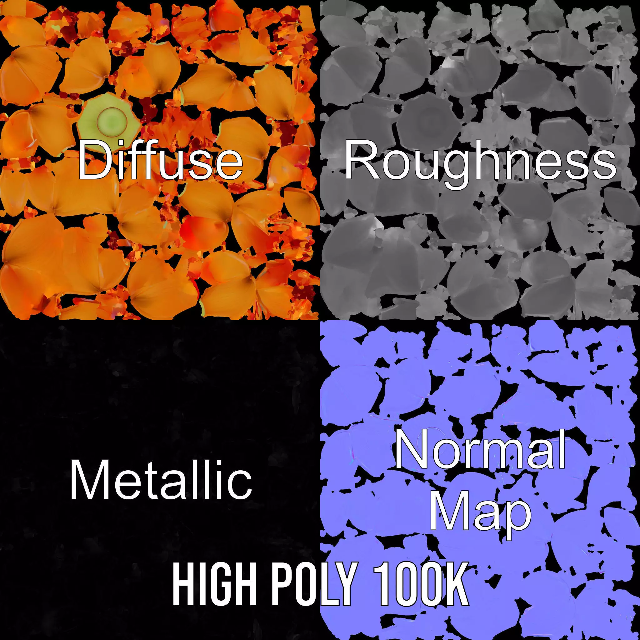 Vibrant Lotus Bloom model pack Low-poly 3D model_4