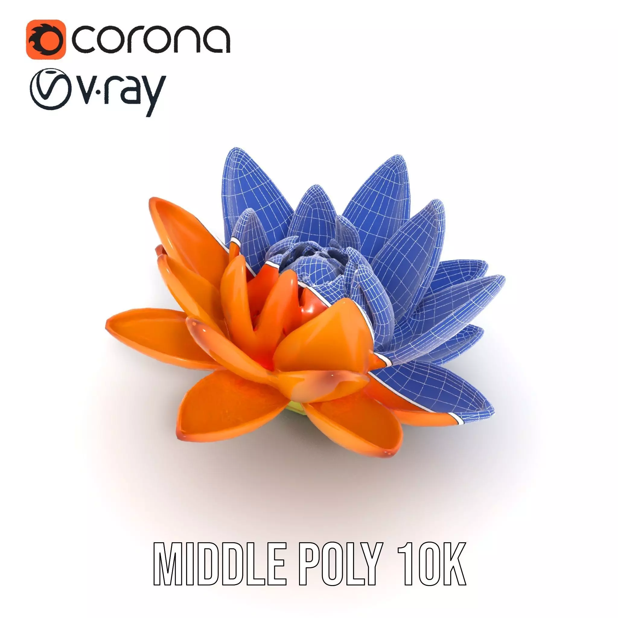 Vibrant Lotus Bloom model pack Low-poly 3D model_28