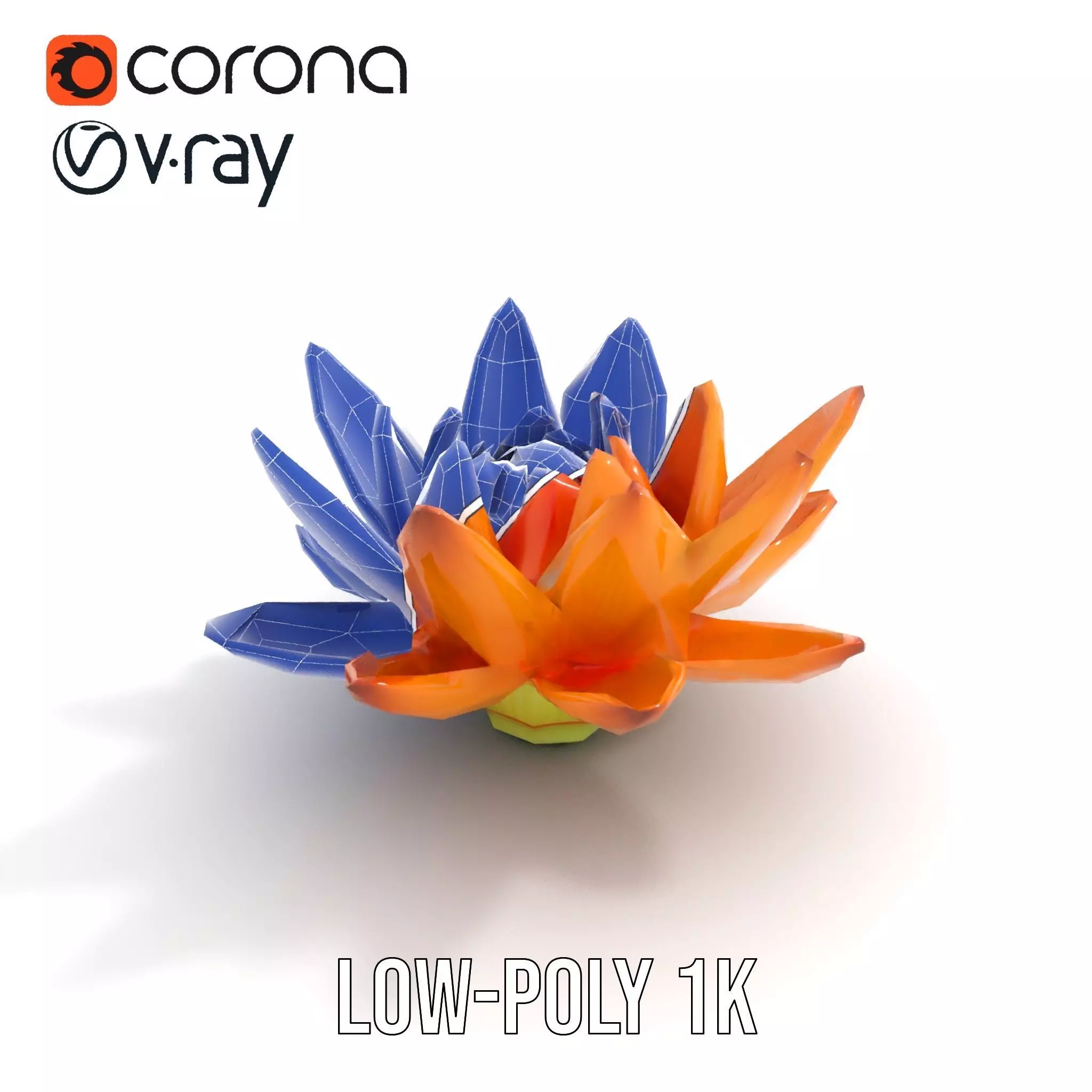Vibrant Lotus Bloom model pack Low-poly 3D model_31