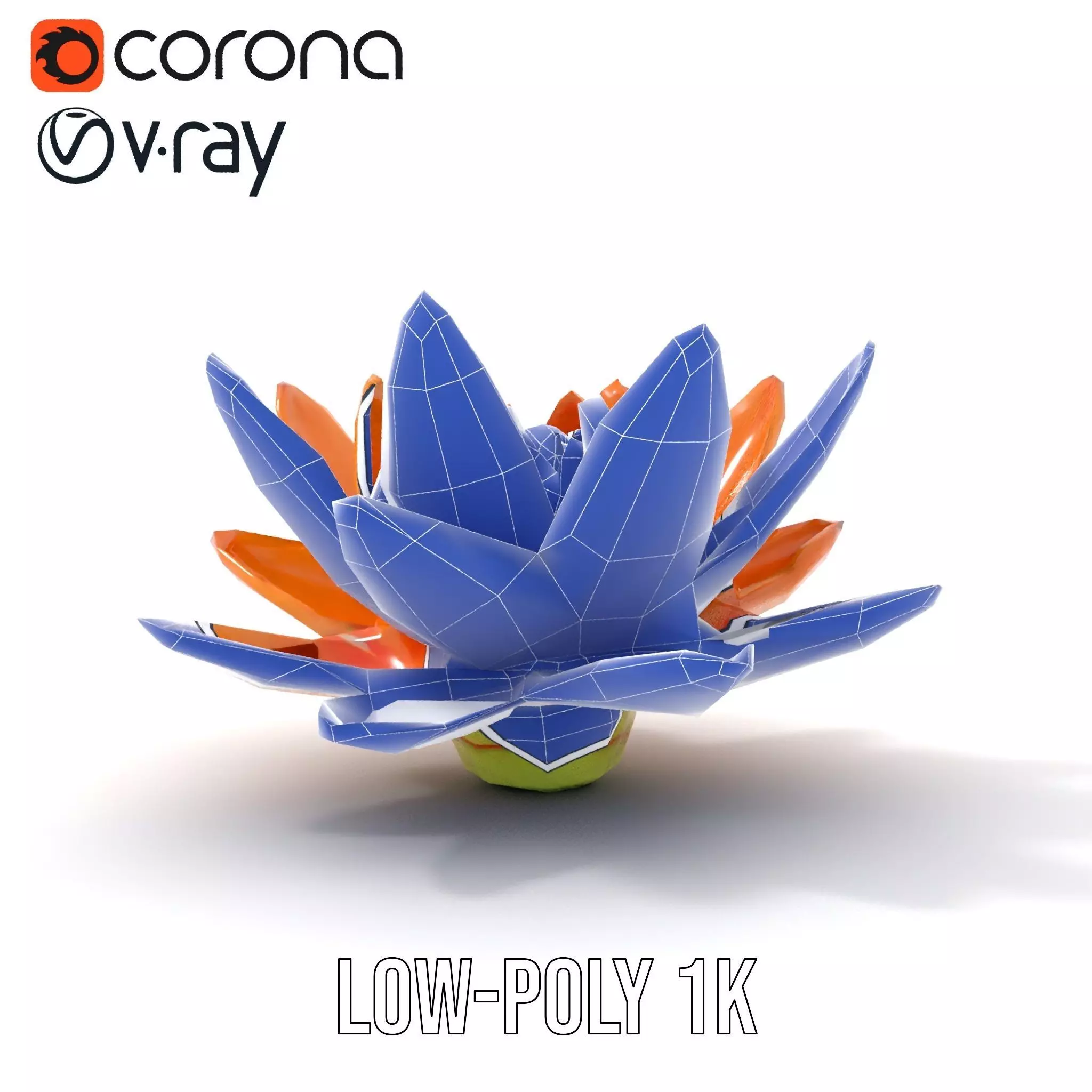 Vibrant Lotus Bloom model pack Low-poly 3D model_26
