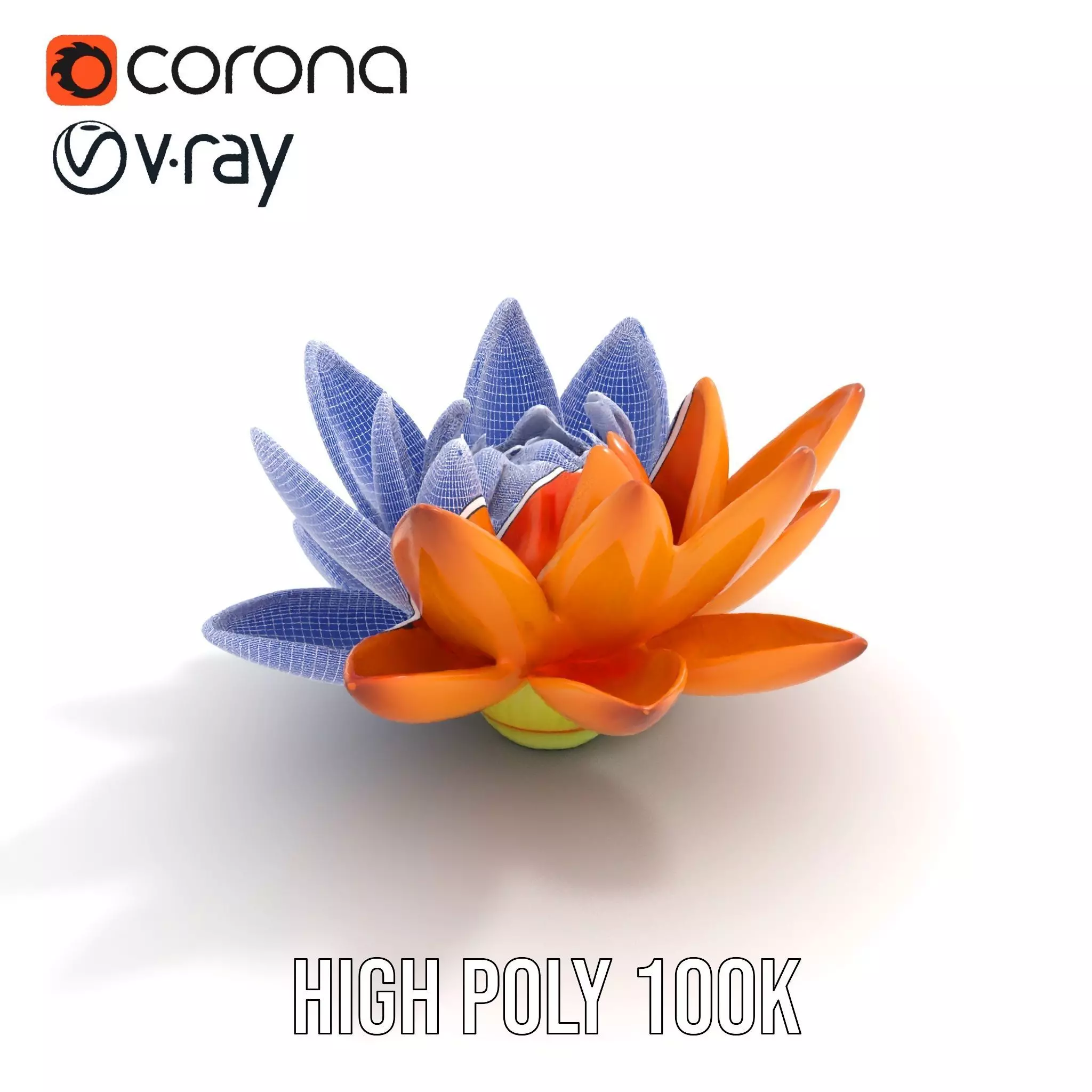 Vibrant Lotus Bloom model pack Low-poly 3D model_27