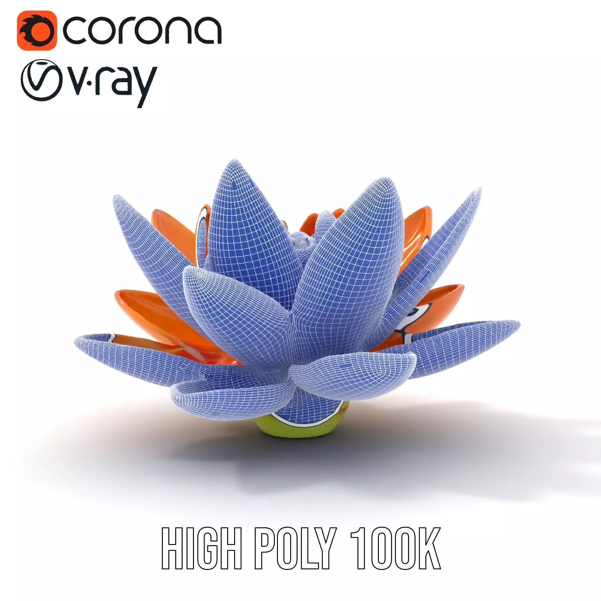Vibrant Lotus Bloom model pack Low-poly 3D model_34