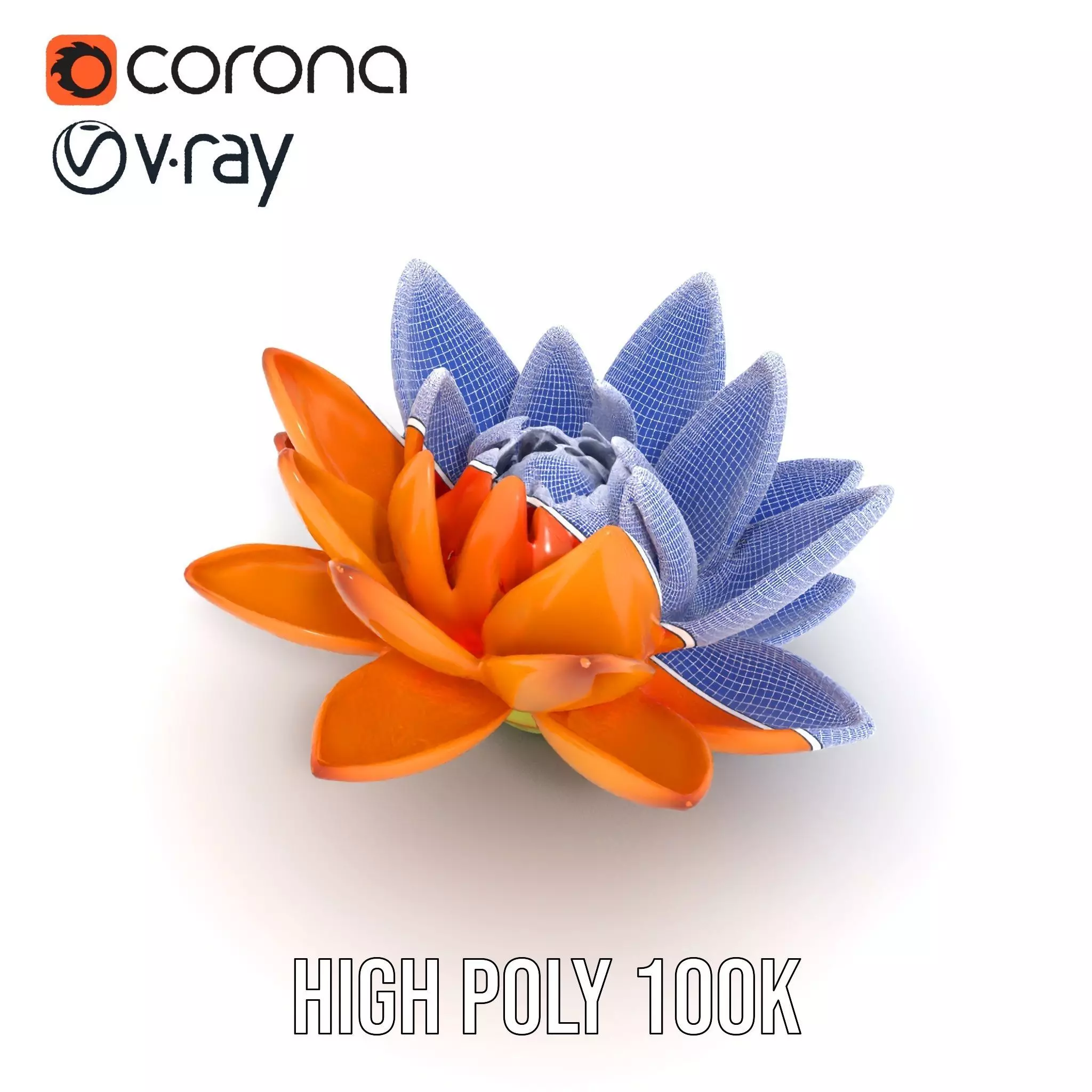 Vibrant Lotus Bloom model pack Low-poly 3D model_33