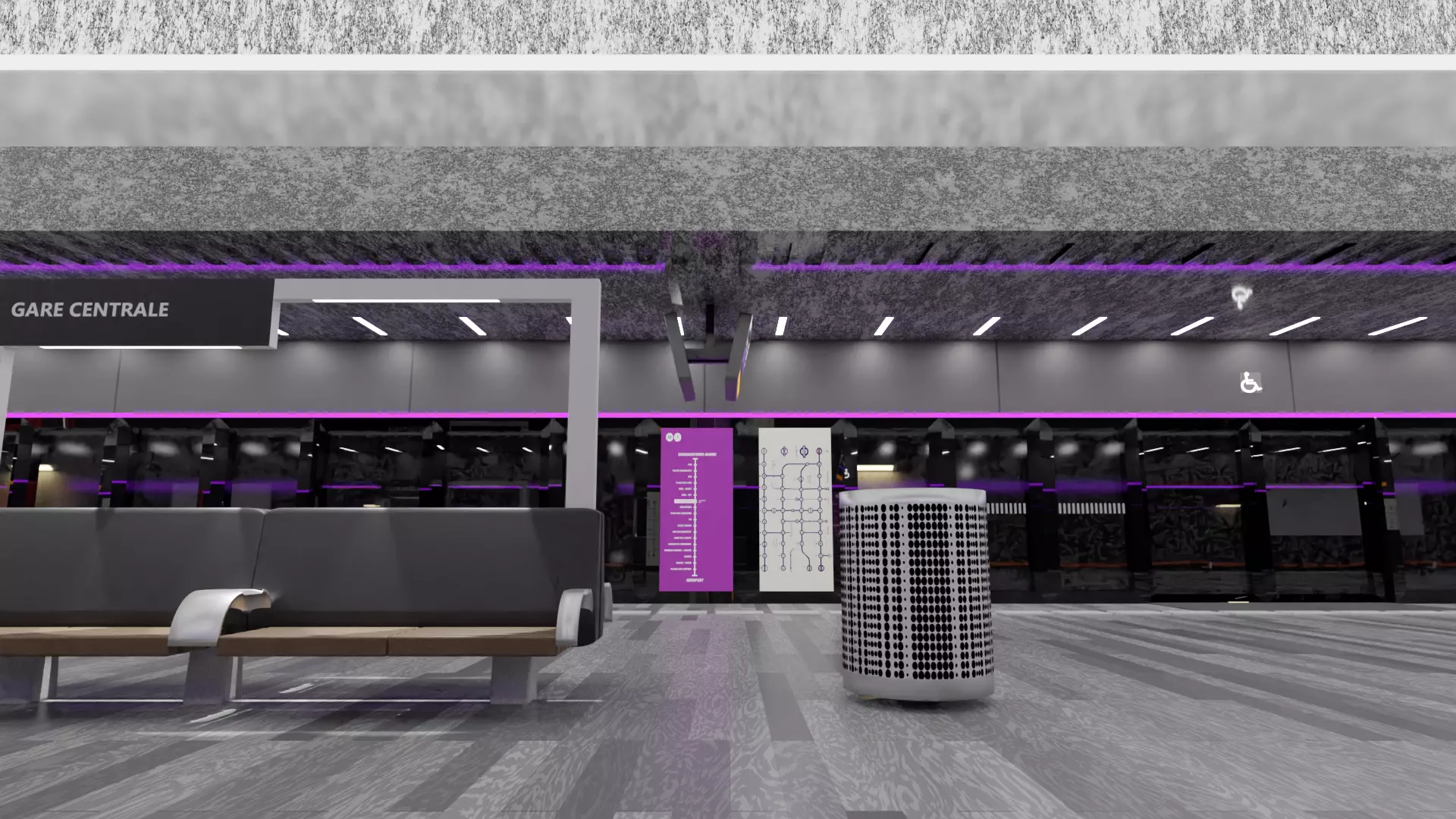 Subway Station 3D model