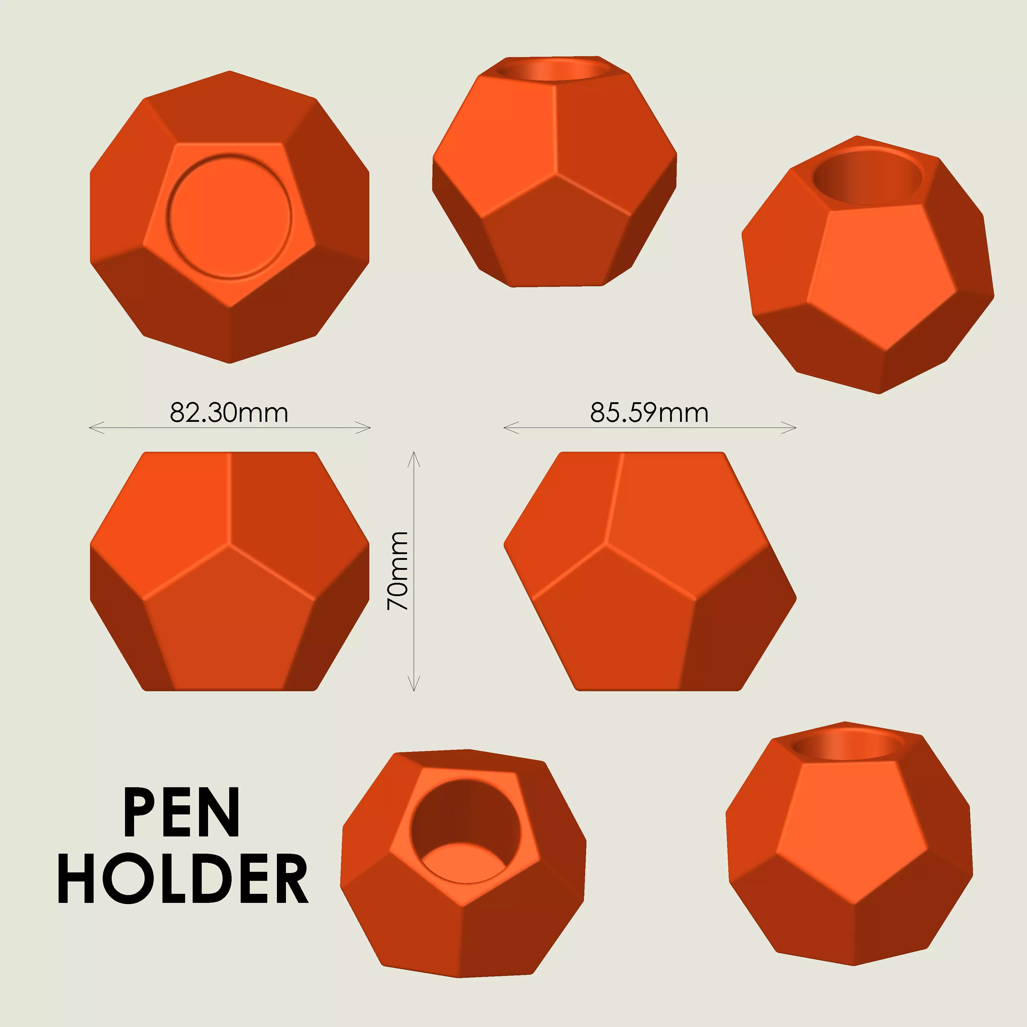 Pen Holder 3D print model_3