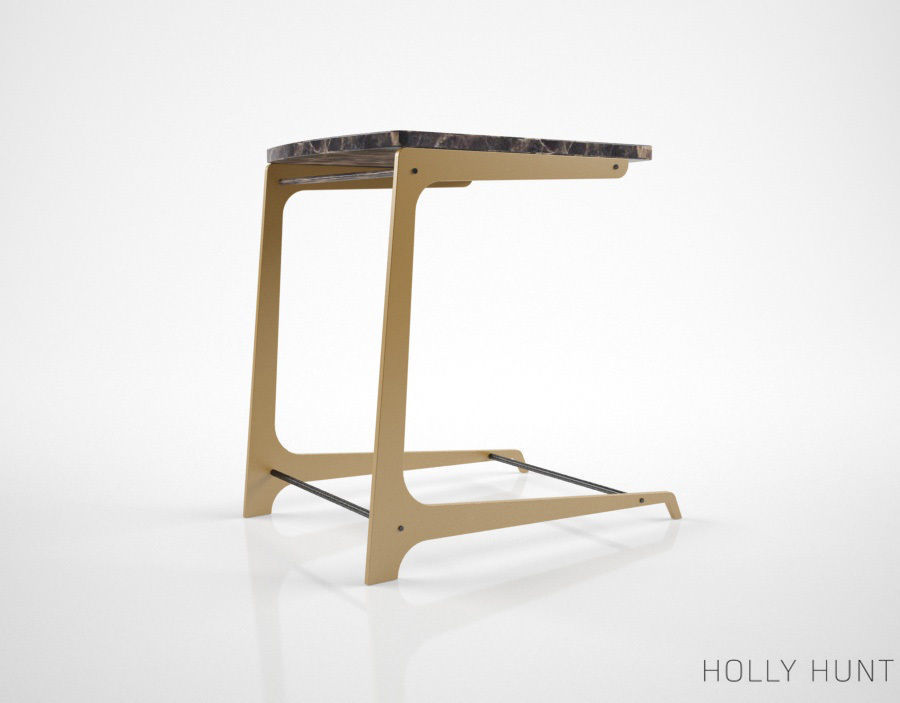 Holly Hunt Bittern drink table  3D model_2