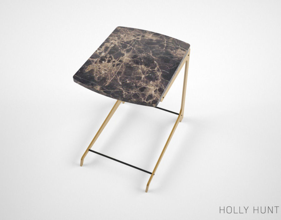 Holly Hunt Bittern drink table  3D model_1