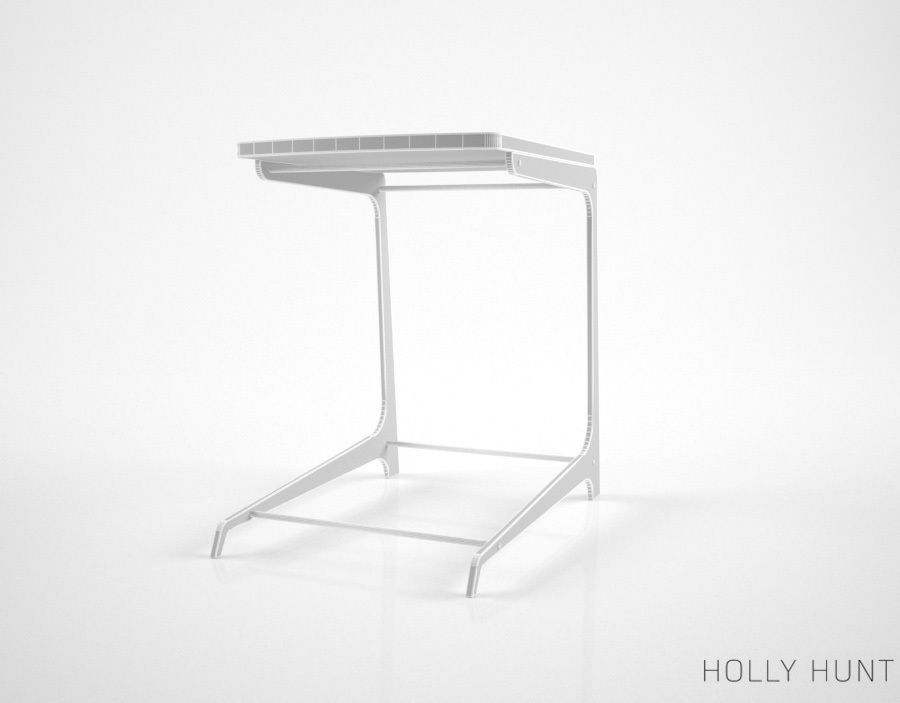 Holly Hunt Bittern drink table  3D model_4