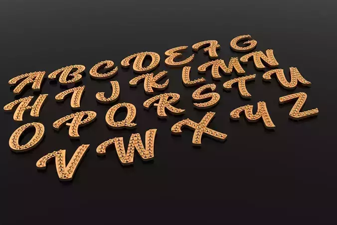 Armored Alphabet Charms 