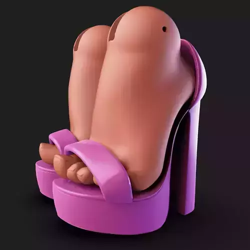 Foot  Shoes  Platform Heels Sneakers Loafers Boots 3D model