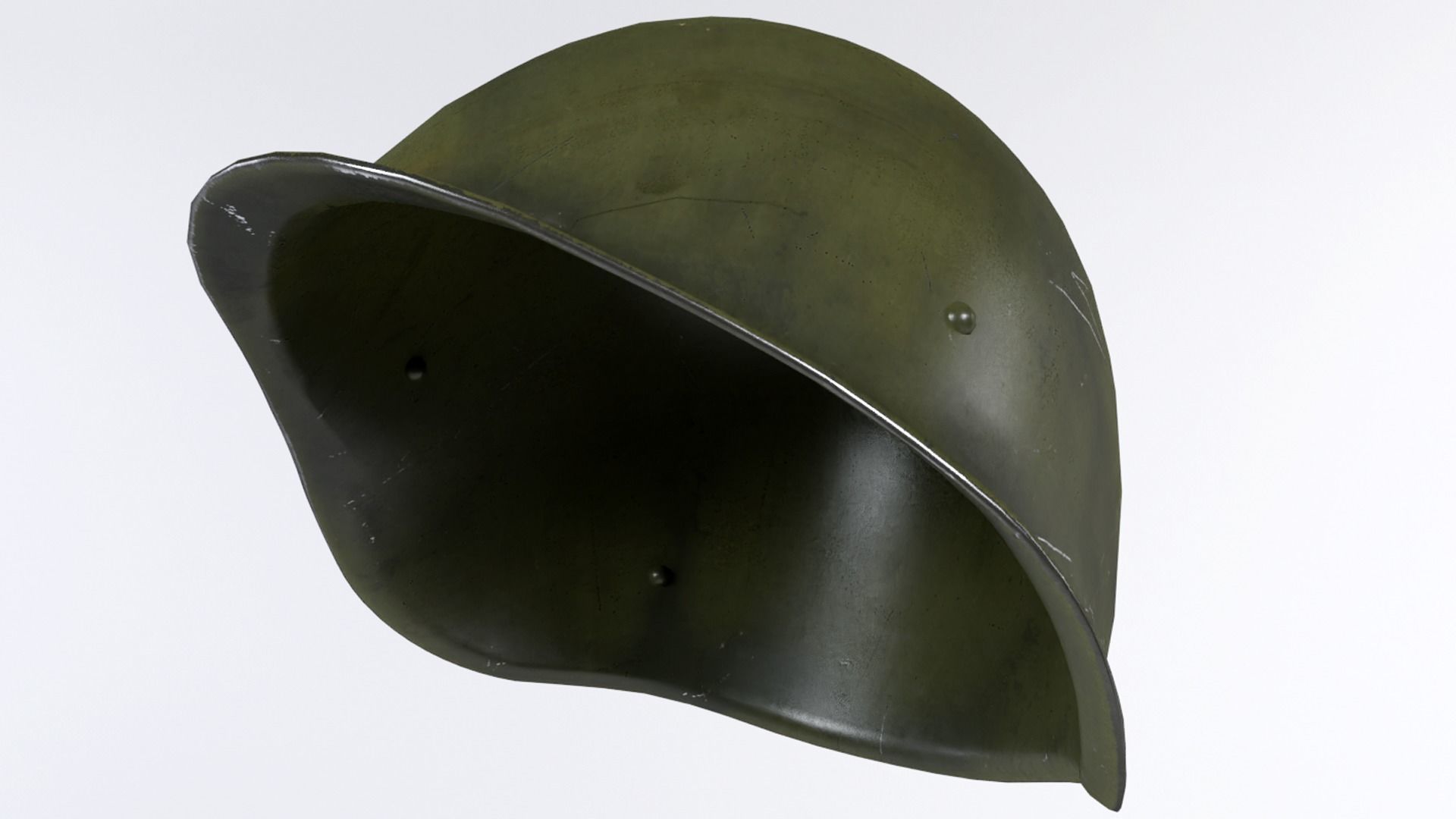 Soviet Word War Helmet Low-poly 3D model_1