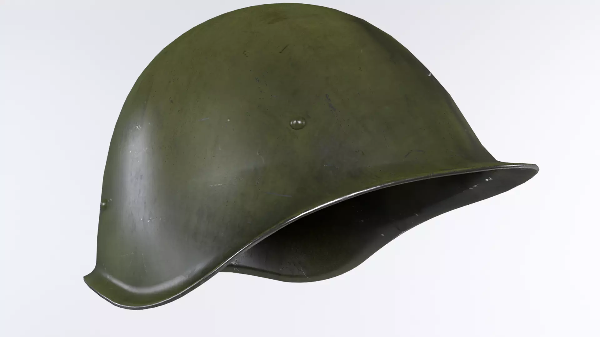Soviet Word War Helmet Low-poly 3D model_0