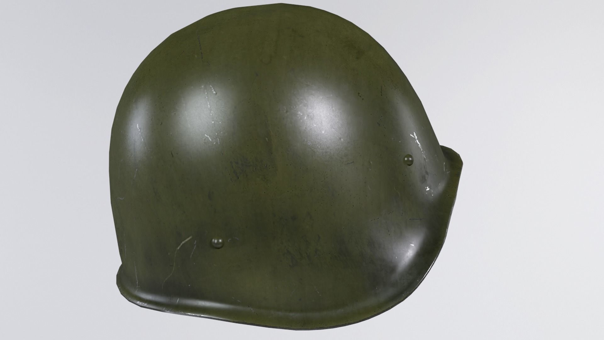 Soviet Word War Helmet Low-poly 3D model_2