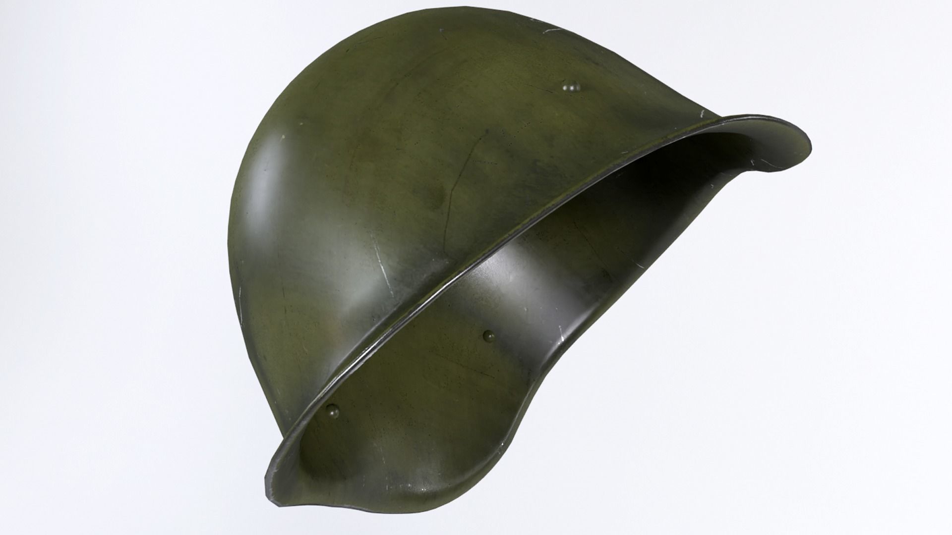 Soviet Word War Helmet Low-poly 3D model_3