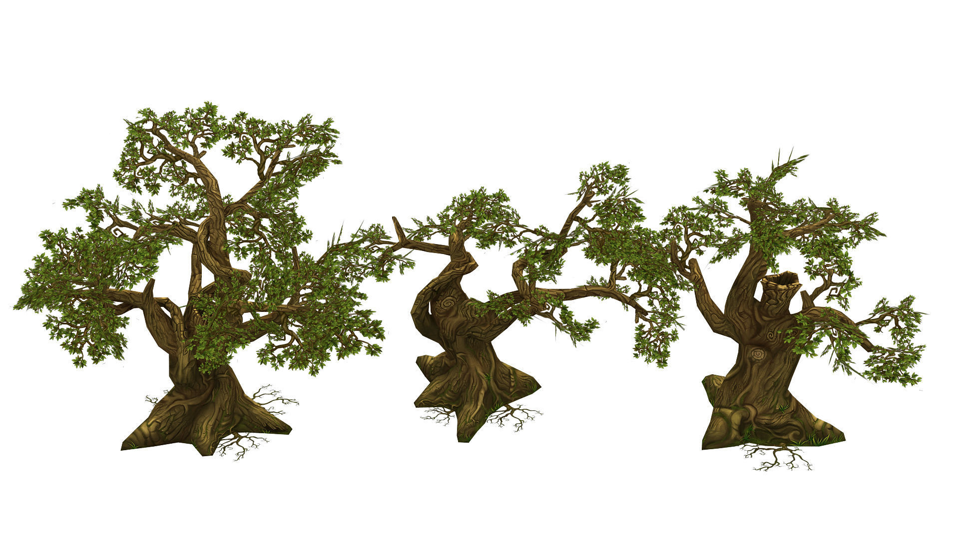 Fantasy Village Environment Low-poly 3D model_3