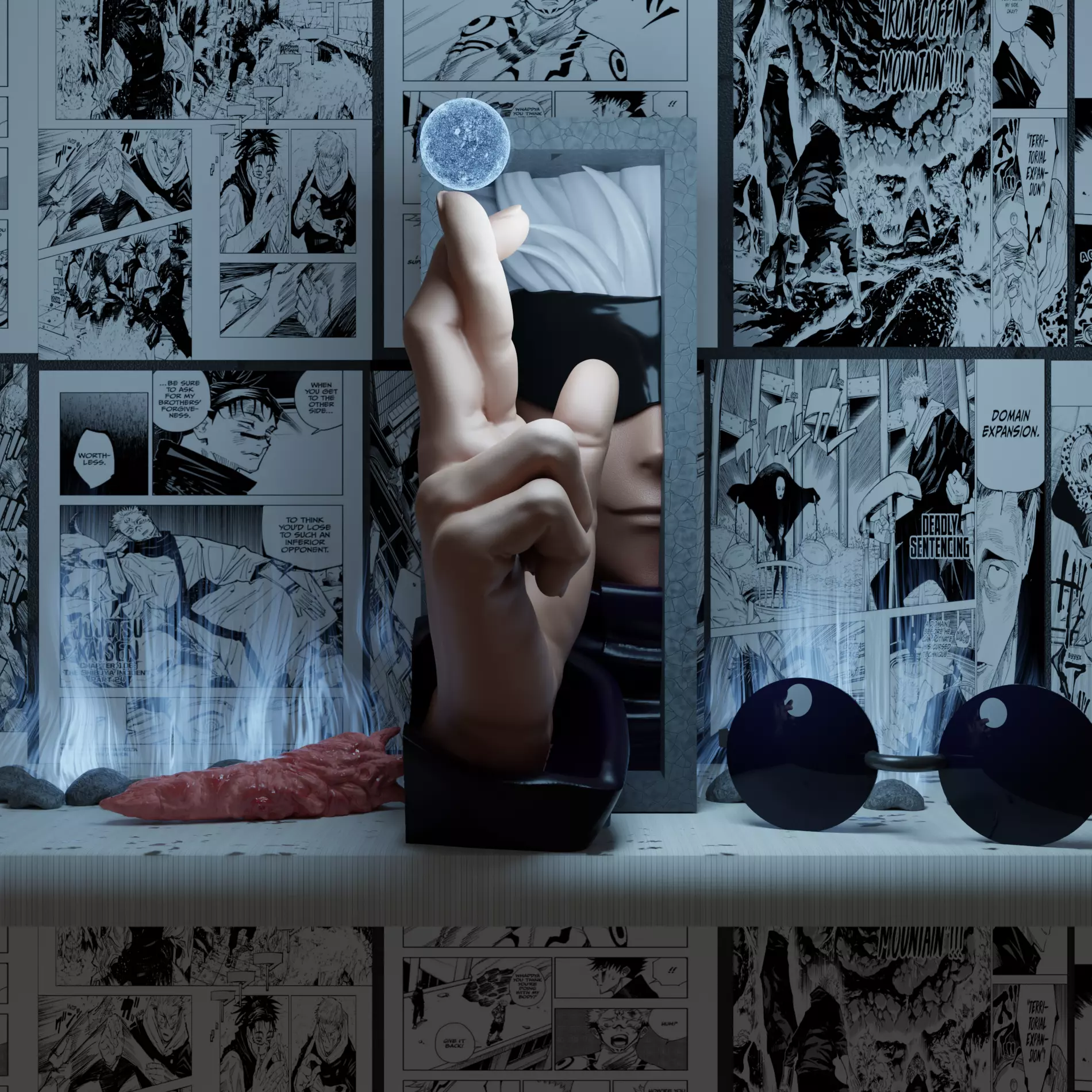 Satoru Gojo Jujutsu Kaisen BookNook 3D print model_3