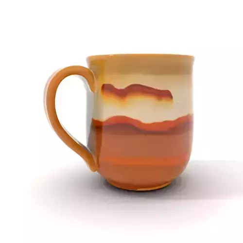 Warm Earth Tone Mug model pack Low-poly 3D model