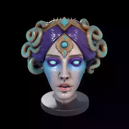 2128 Medusa Gorgon Head 3D Model  magic