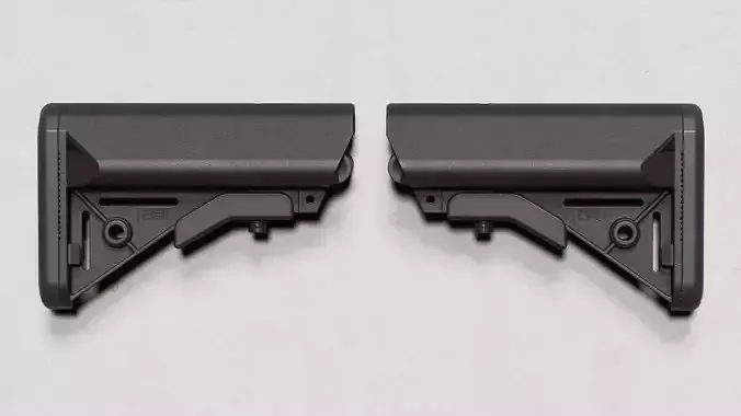 Enhanced Sopmod Stock - Replica Low-poly 3D model