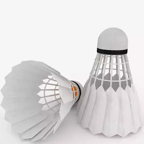 Shuttlecock Low-poly 3D model