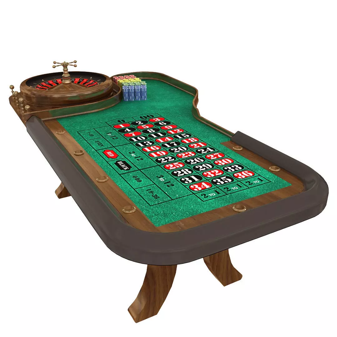 Roulette Table Low-poly 3D model