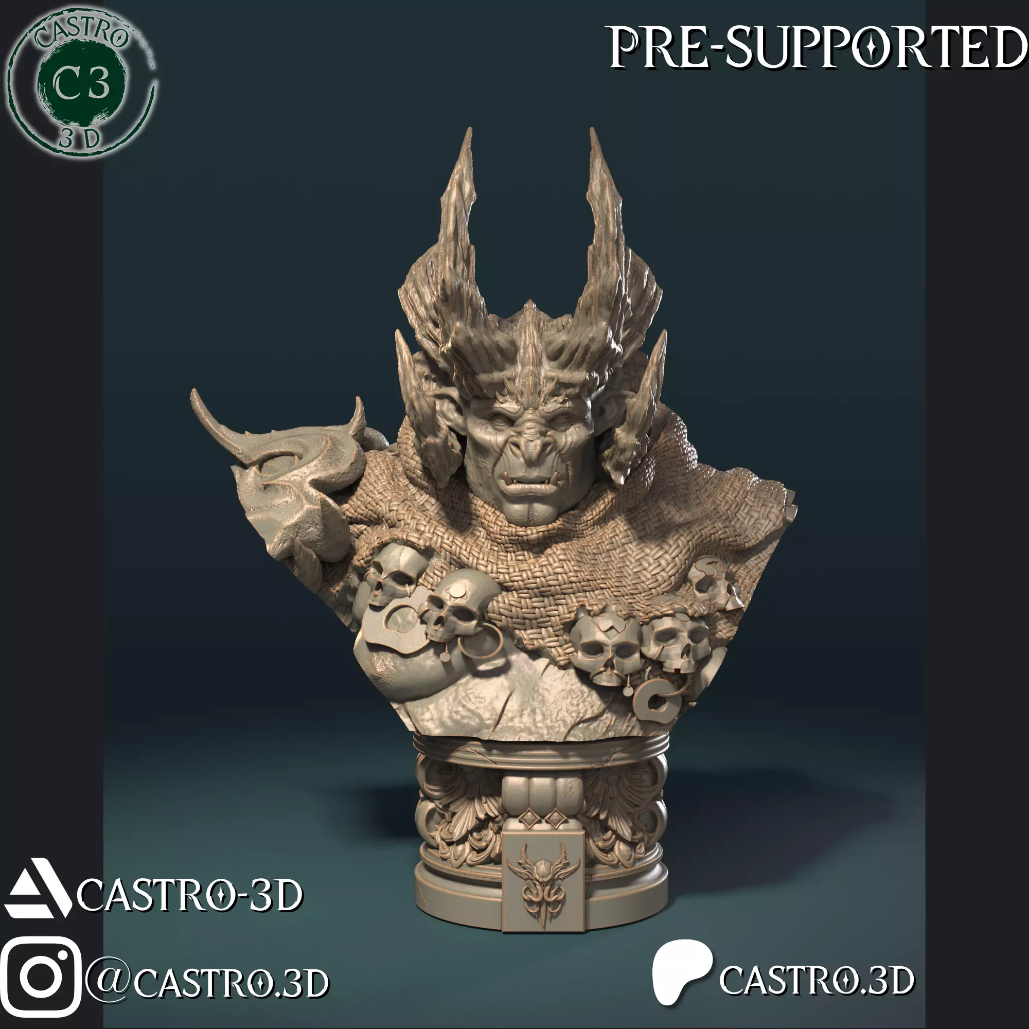 Yurgir the Orthon - BG3 Bust Collection 3D print model