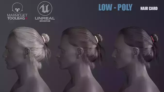Hair Card Low-Poly