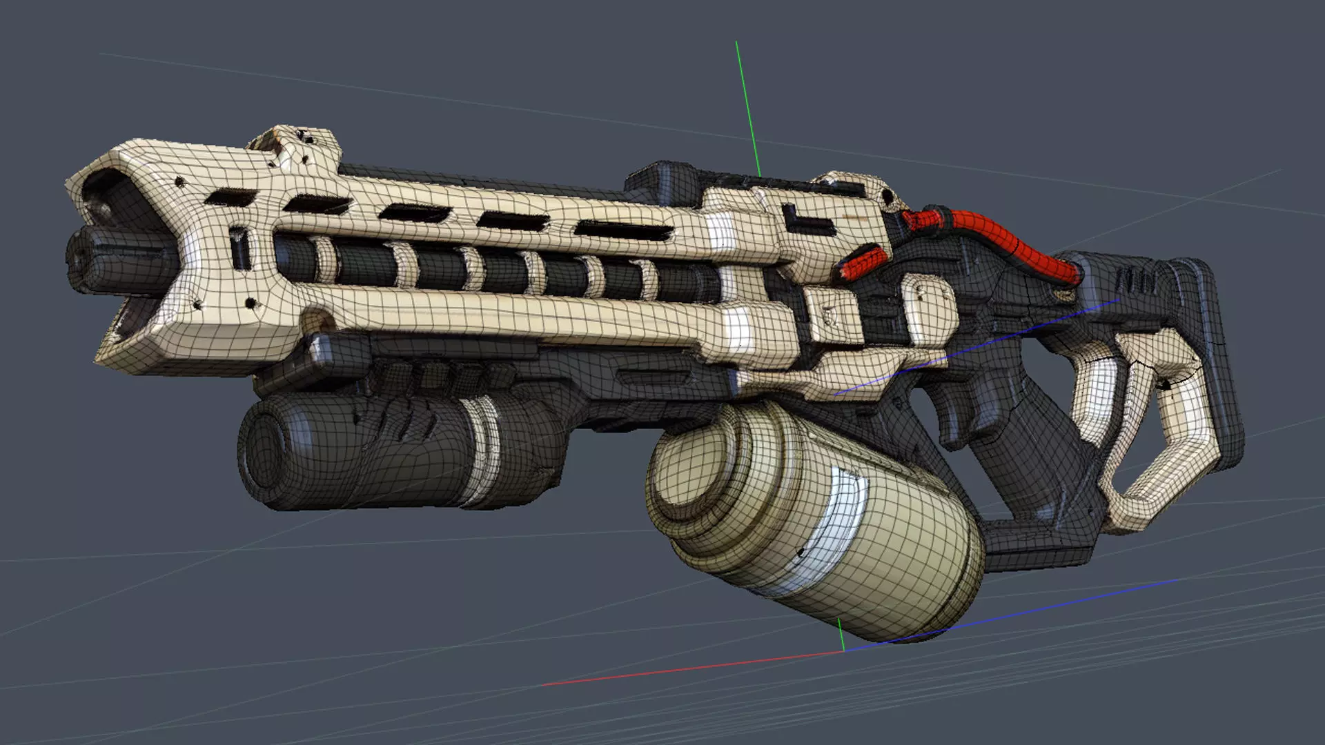 Phantom Rail Low-poly 3D model_2