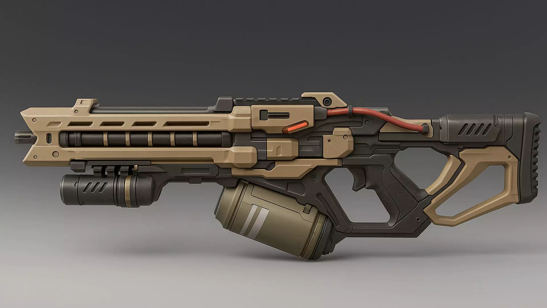 Phantom Rail Low-poly 3D model_1