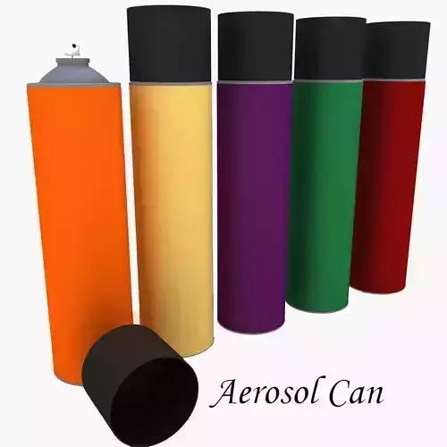 Aerosol Can Free low-poly 3D model