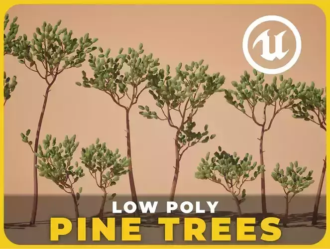Low Poly Pine Trees - UE5
