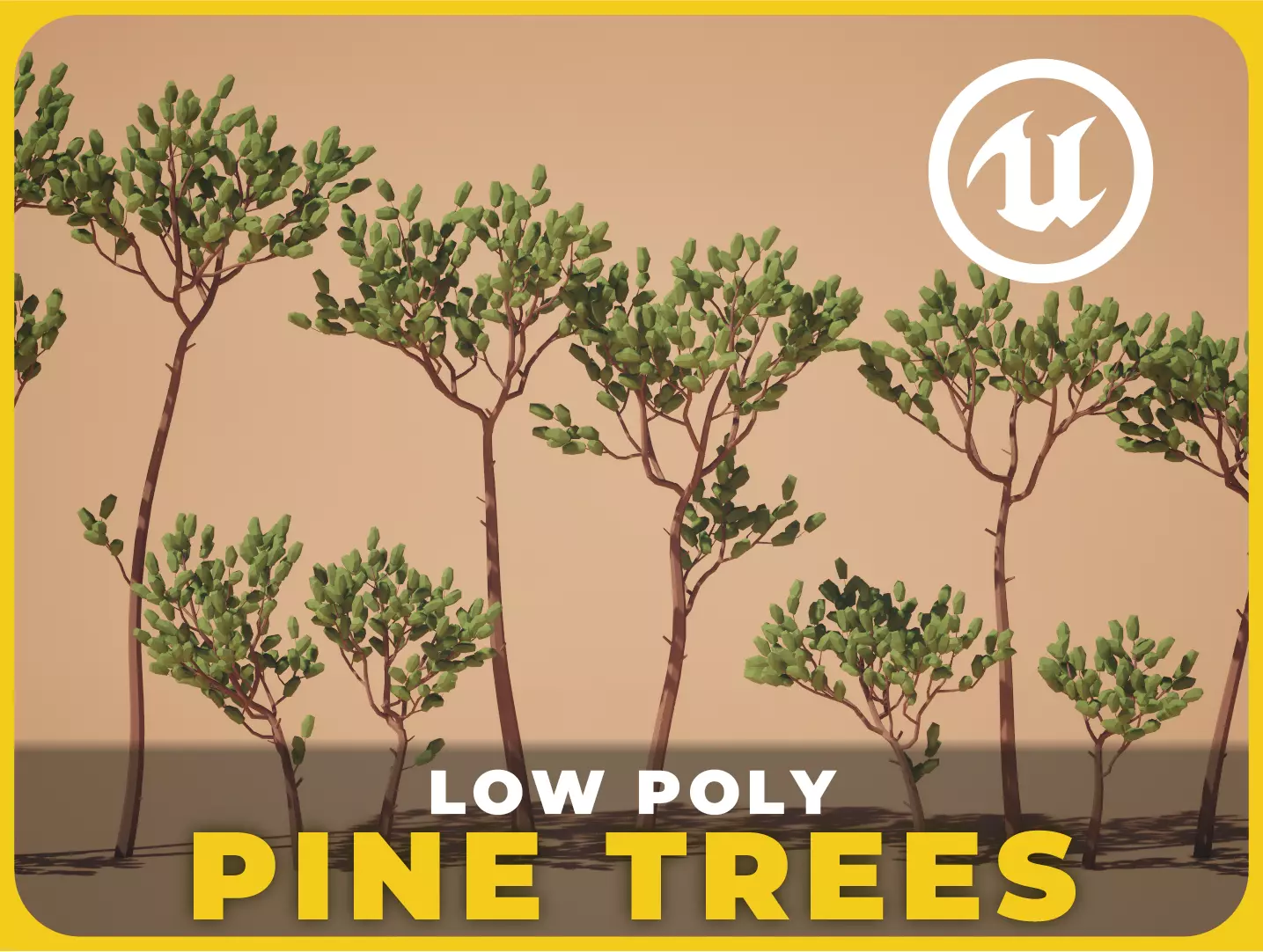 Low Poly Pine Trees - UE5 Low-poly 3D model_0