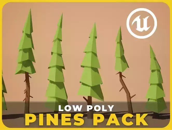 Low Poly Pines - UE5