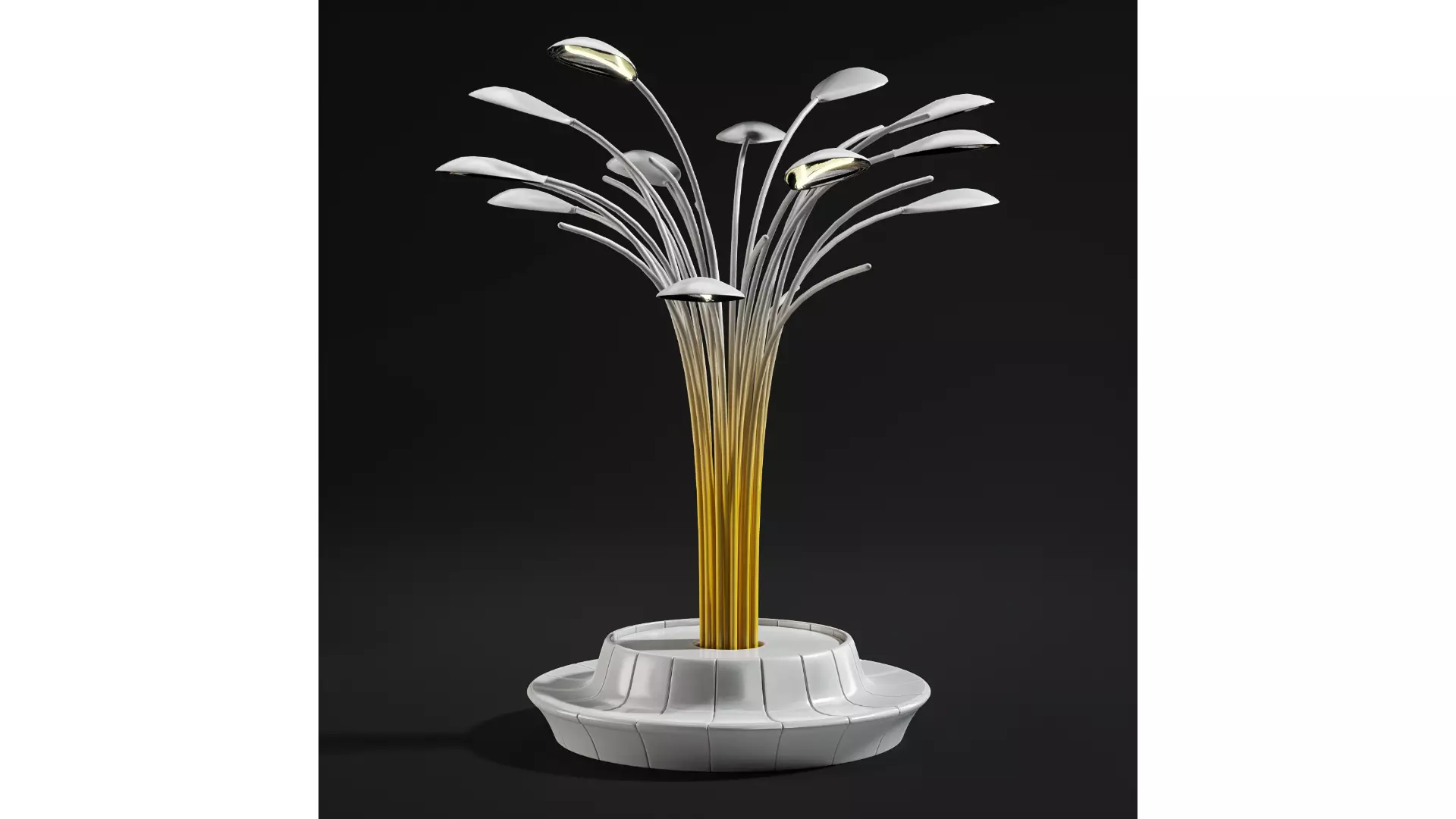 Street Lights Low-poly 3D model_4