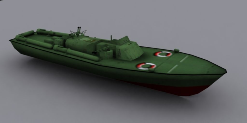 Military BattlesShip Low-poly 3D model_4